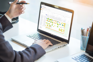 Matryca Umiejętności uruchomiona na laptopie