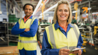 pracownicy produkcji w pracy