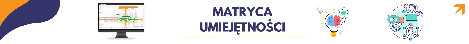 Ikony oraz napis matryca umiejętności