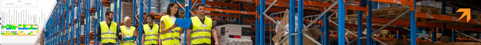 matryca umiejętności na tle pracowników magazynu 