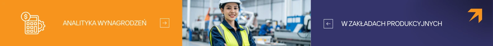 nagłówek z tekstem analityka wynagrodzeń w zakładach produkcyjnych