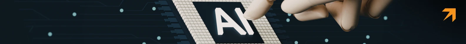 ręka klikająca słowo AI