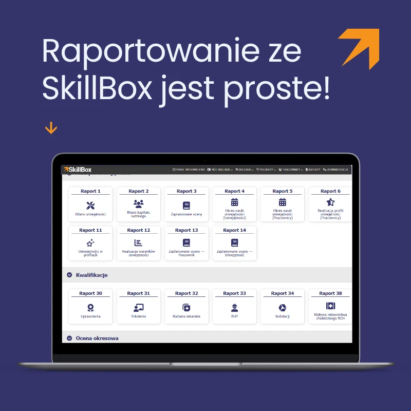 Automatyczne raportowanie kompetencji, uprawnień i szkoleń pod audyt ISO i IATF w SkillBox.